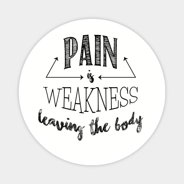 Pain is Weakness Magnet by PeaceLoveandWeightLoss